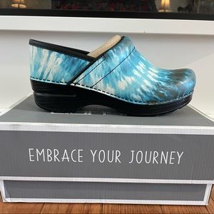 Dansko Professional Women Clog Blue Tie Dye